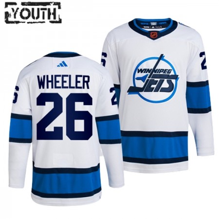 Dresovi Winnipeg Jets Blake Wheeler 26 Adidas 2022-23 Reverse Retro 2.0 Bijela Authentic - Dječji Dresovi Winnipeg Jets Blake Wheeler 26 Adidas 2022-23 Reverse Retro 2.0 Bijela Authentic - Dječji